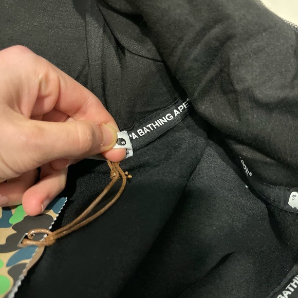 Bape A Bathing Ape Double Hooded Shark Hoodie - Picture 6 of 9